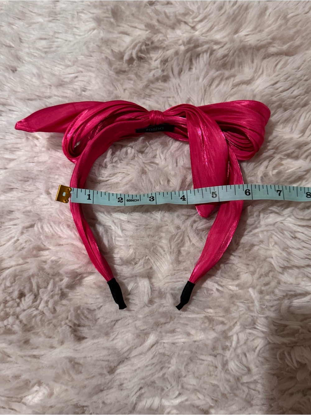Tasha Fuchsia Bow Headband - Picture 6 of 7
